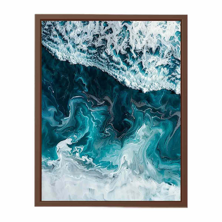 Teal ocean   Poster