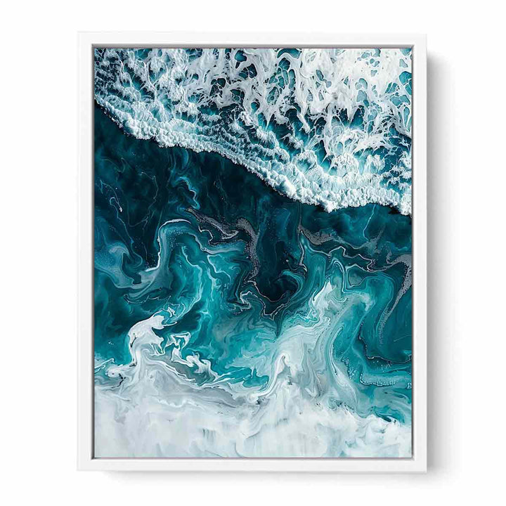 Teal ocean  Framed Print