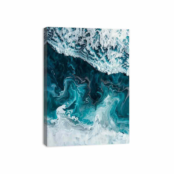 Teal ocean  Canvas Print