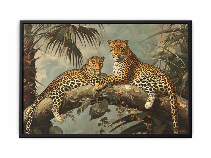 Two Leopards   Painting