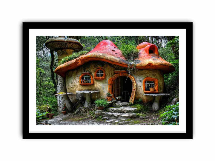 Mushroom House   Art Print