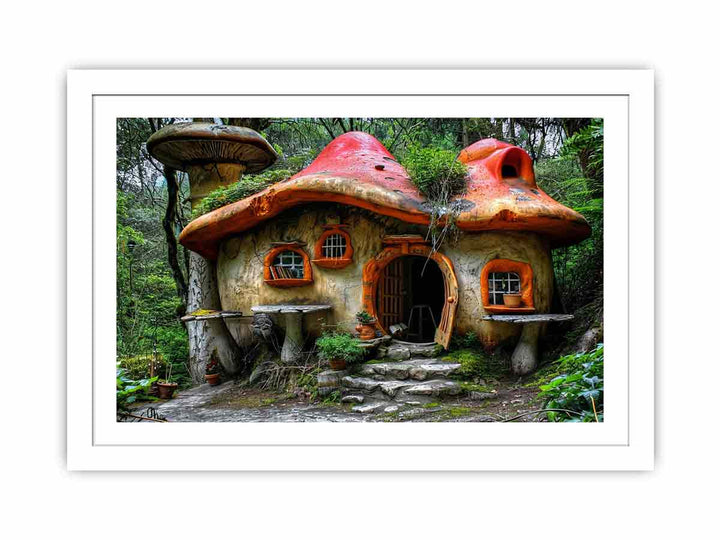 Mushroom House  Streched canvas