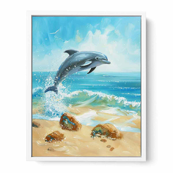 Playful Dolphin Framed Print