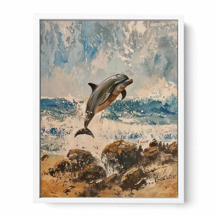 Playful Dolphin Framed Print