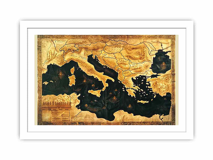 Map Of Macedonian Empire Streched canvas