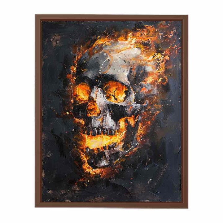 Skull on Fire  Poster