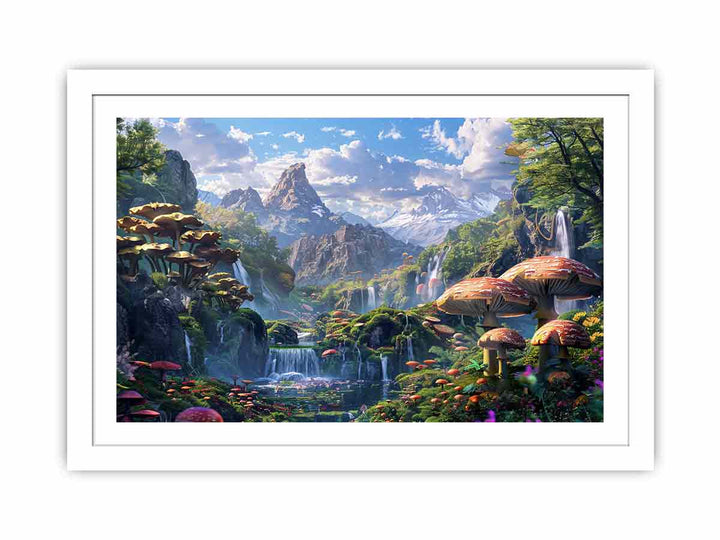 Mushroom Kingdom  Streched canvas