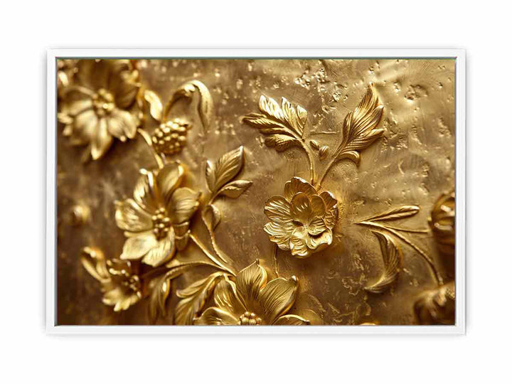 Gold Leaves Framed Print