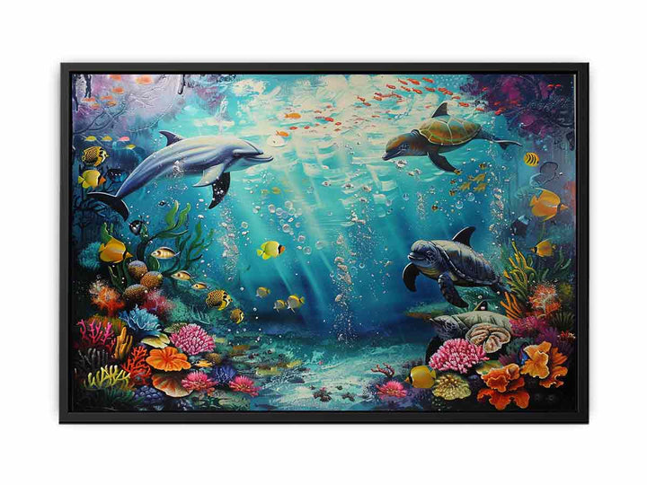 Dolphin Underwater   Painting