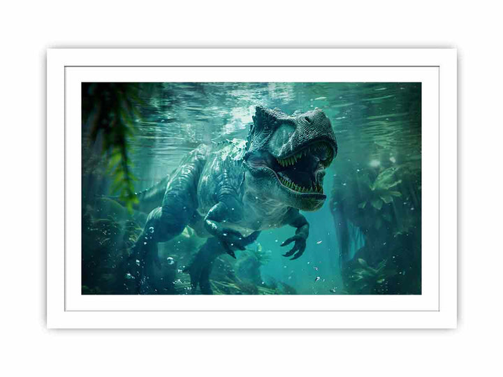 Underwater Dinosaur Streched canvas