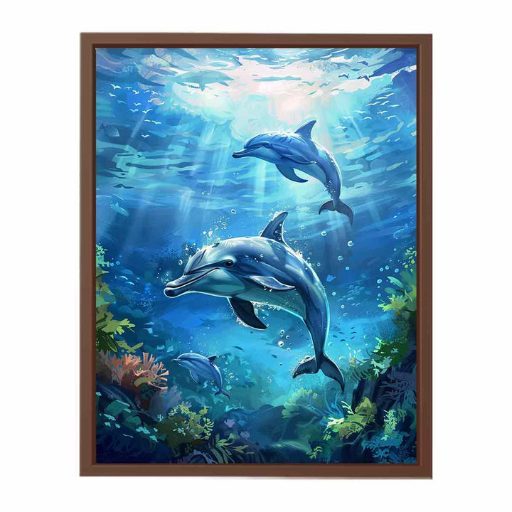 Dolphin Underwater  Poster