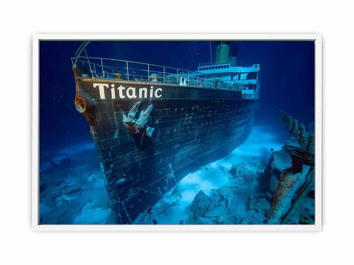 Titanic Underwater Framed Print