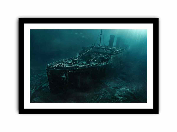 Underwater Ship  Art Print