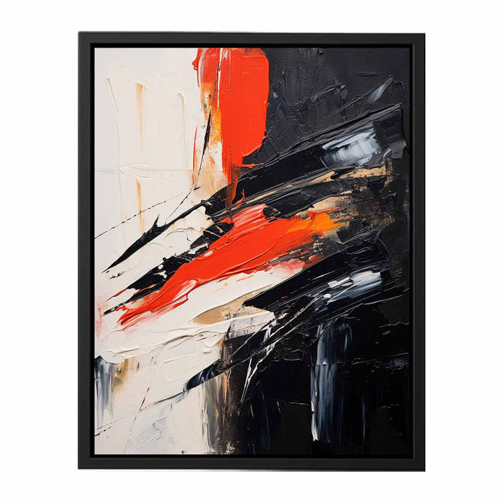 Black Red Abstract Art 