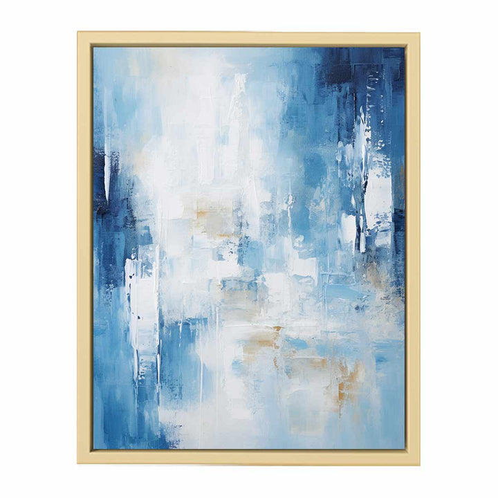  Blue White Abstract Art Framed Print