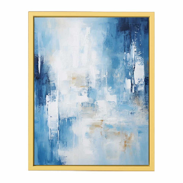  Blue White Abstract Art  Poster