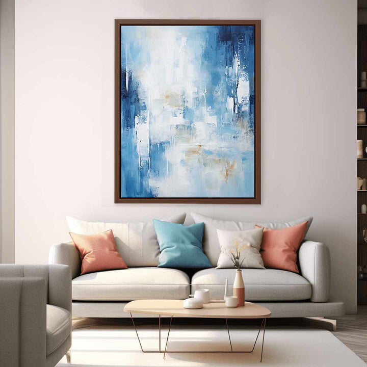  Blue White Abstract Art 