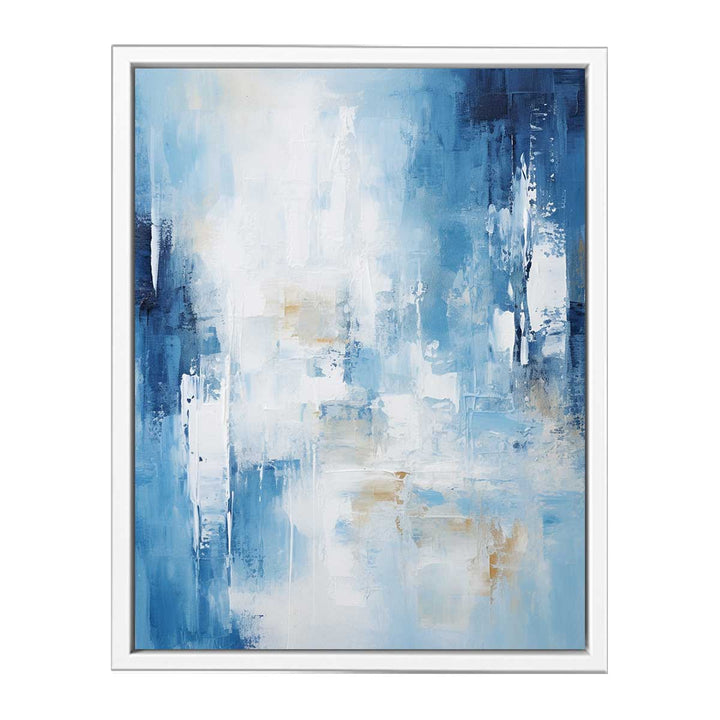  Blue White Abstract Art  Canvas Print