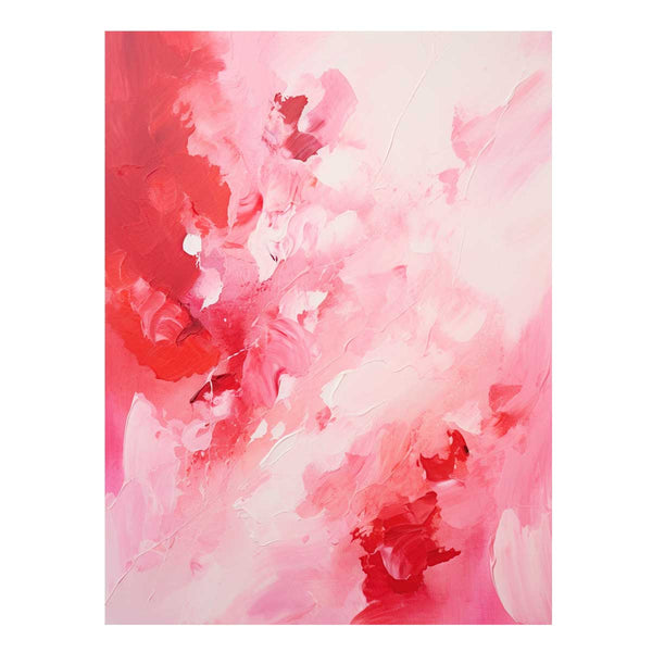 Pink Red Abstract Art 