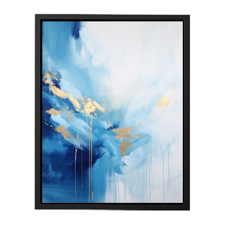 Blue Gold  Abstract Art 