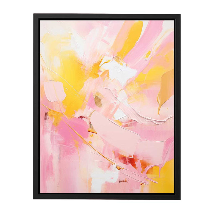 Yellow Pink  Abstract Art 