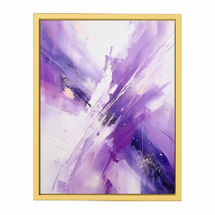 Purple  White Abstract Art  Poster