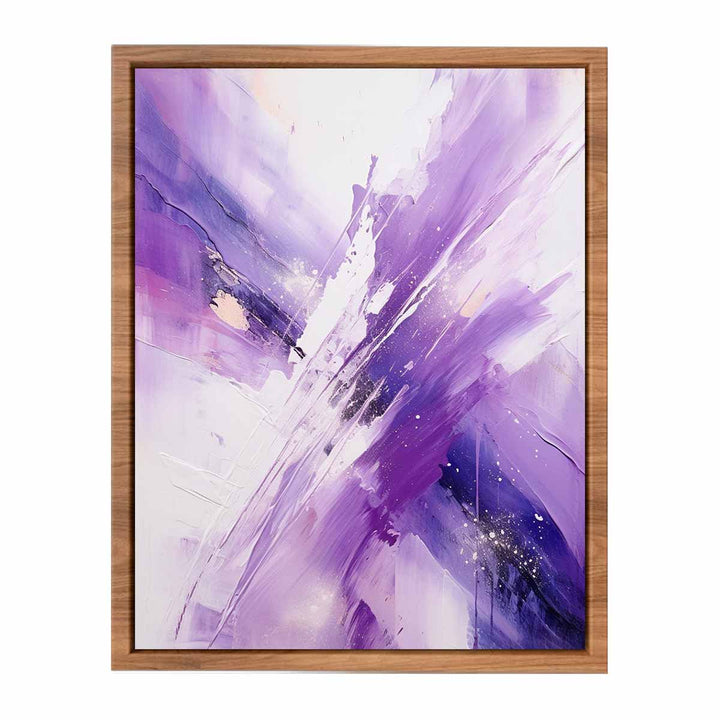 Purple  White Abstract Art  Painting