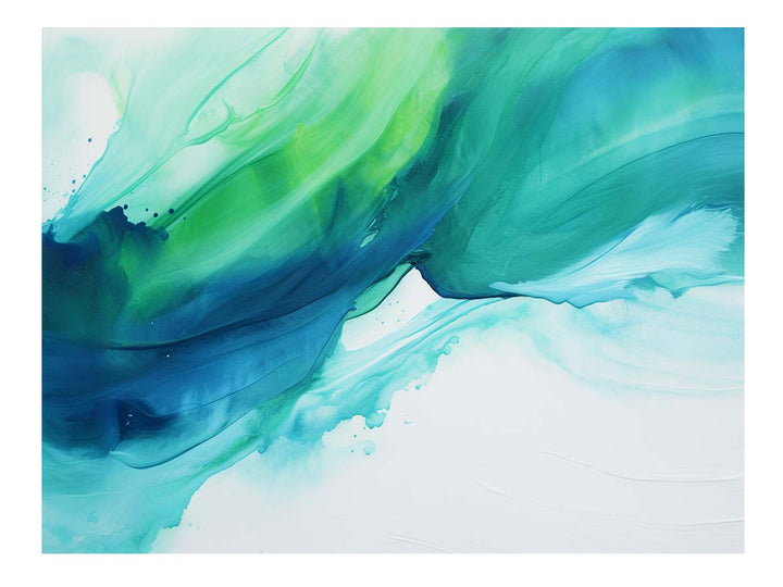 Blue Green Abstract Art 