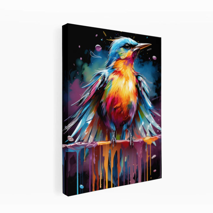 Bird Color  Drip Painting 