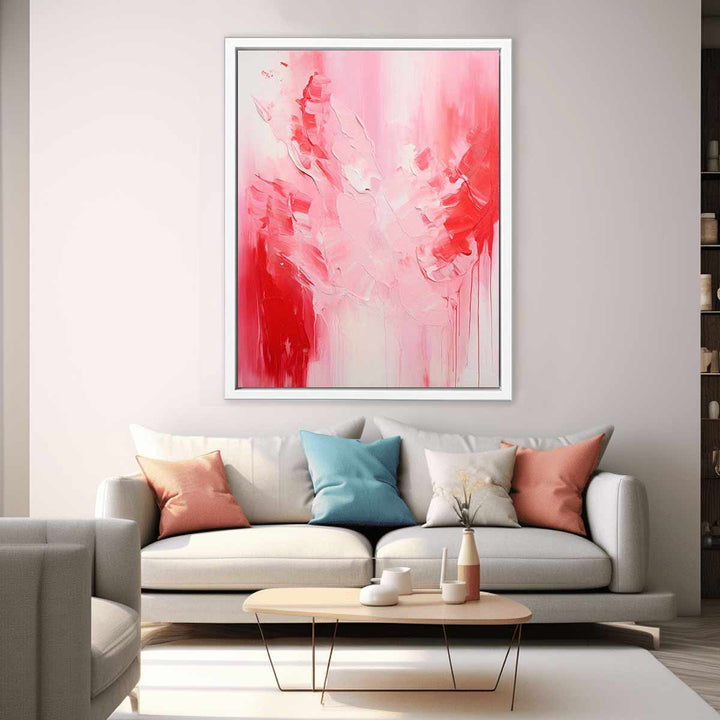 Pink Red Absract Painting 