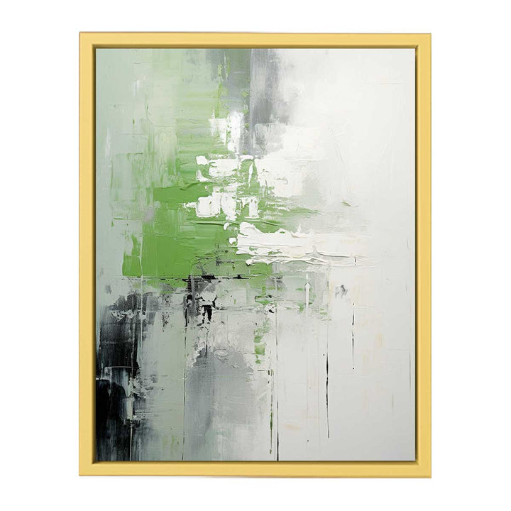 Green  Black Abstract Art  Poster