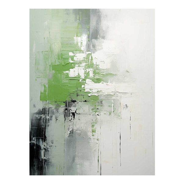 Green  Black Abstract Art 