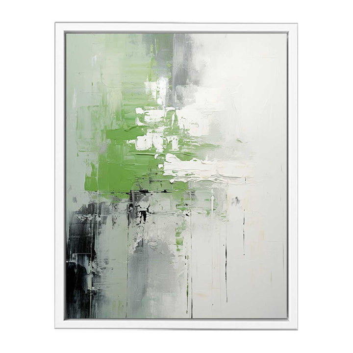 Green  Black Abstract Art  Canvas Print