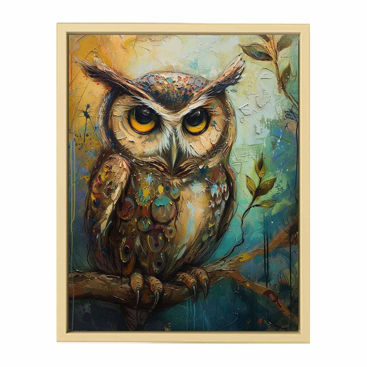 Owl Art Painting  Framed Print