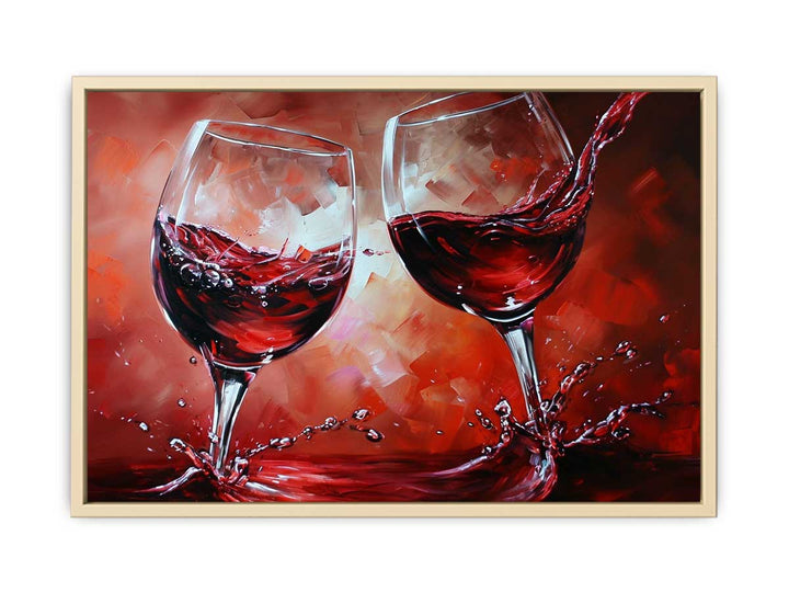 Red wine glass Painting Framed Print