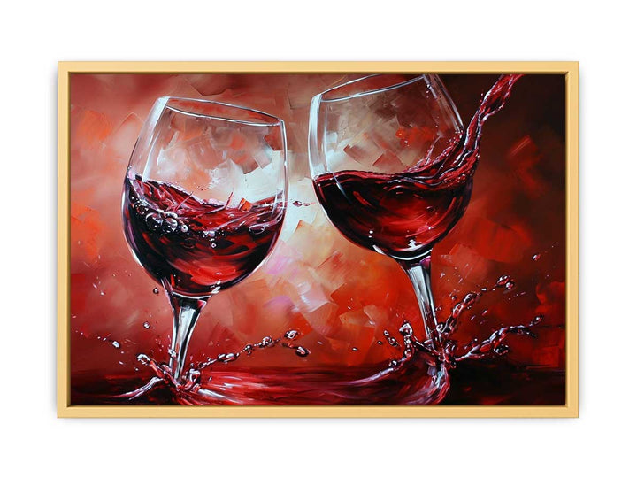 Red wine glass Painting Poster