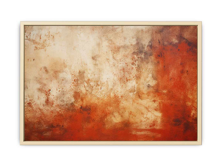 Brown Red Abstract Painting Framed Print