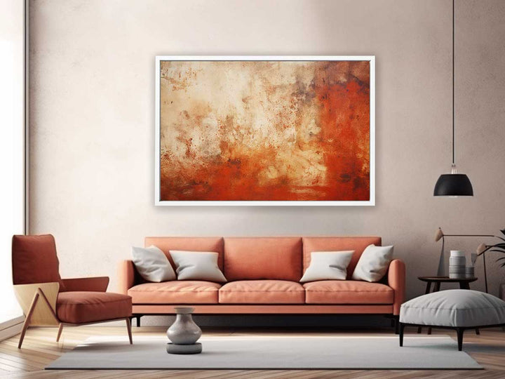 Brown Red Abstract Painting 