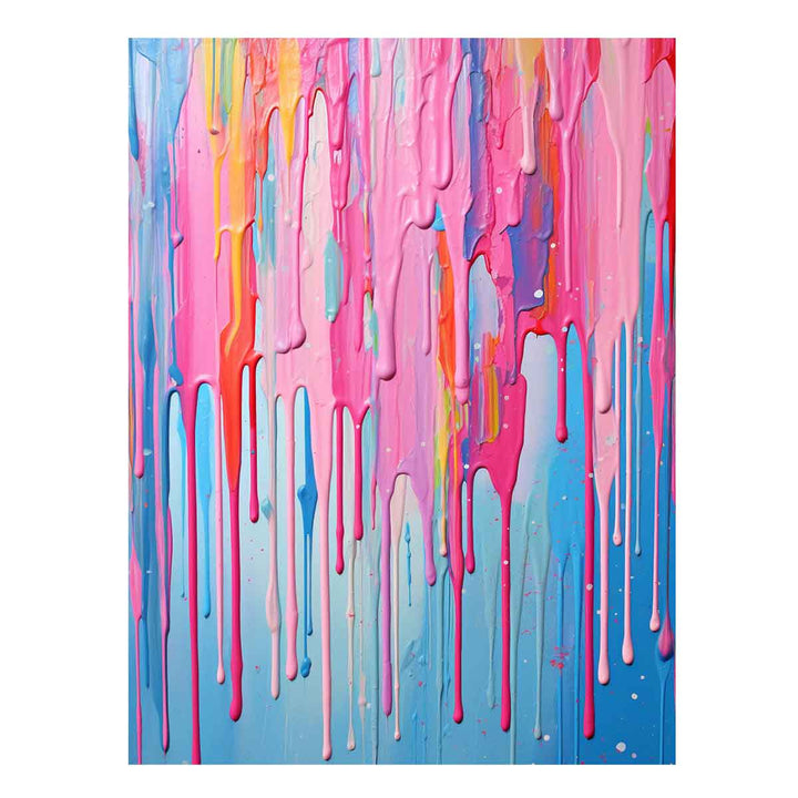 Multi color  Dripping Art 