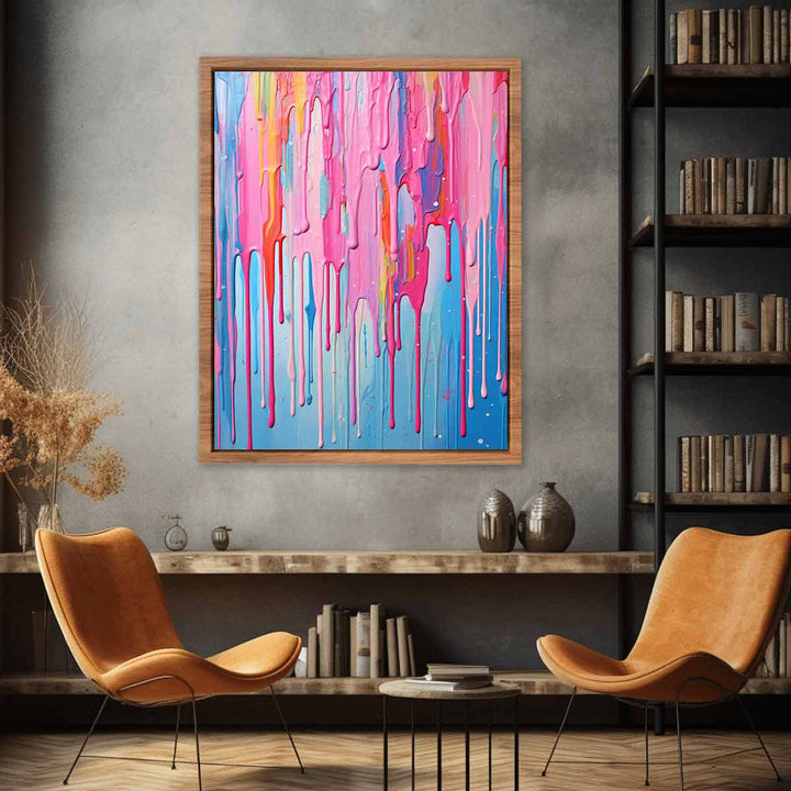 Multi color  Dripping Art 