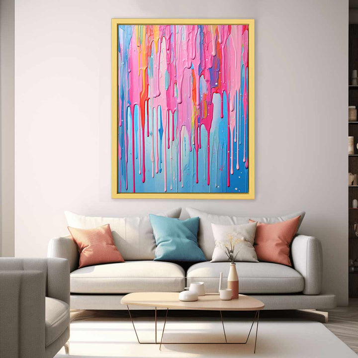 Multi color  Dripping Art 