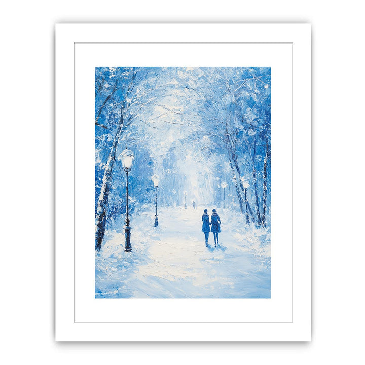 Blue winter Canvas Painting 