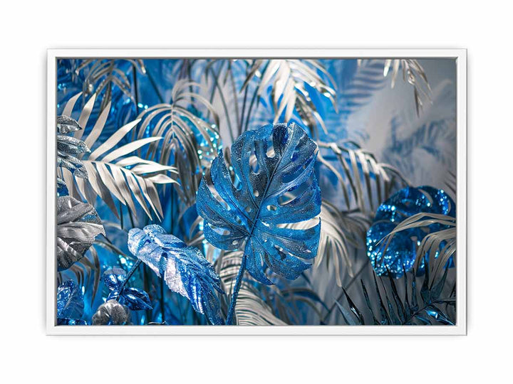 Silver Blue Framed Print