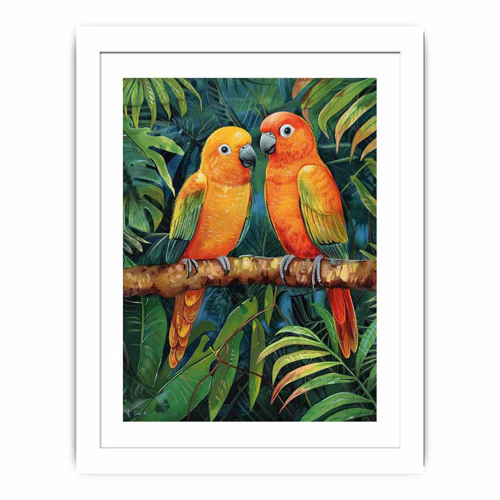 Love Birds  Streched canvas