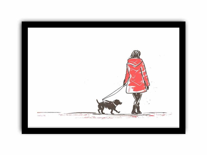 Walk With  Dog  Art Print