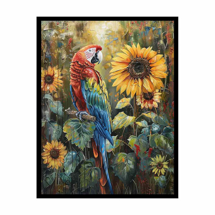 Tropical  Parrot   Painting