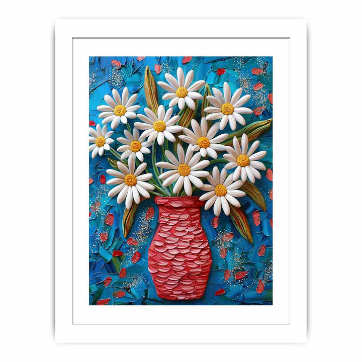 White Daisies  Streched canvas