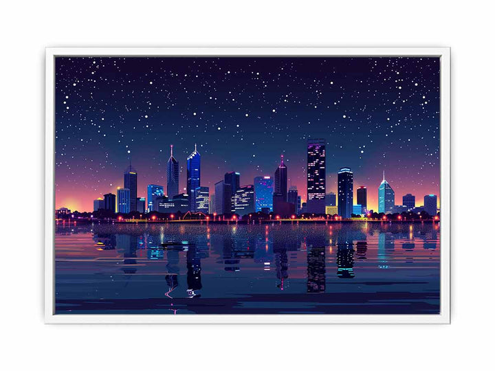 Perth Skyline Framed Print