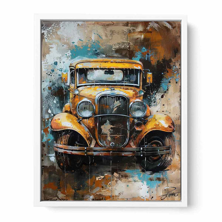 Vintage Jeep Framed Print