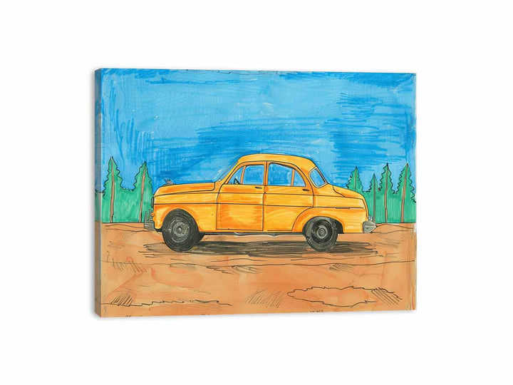 Cute Taxi Canvas Print